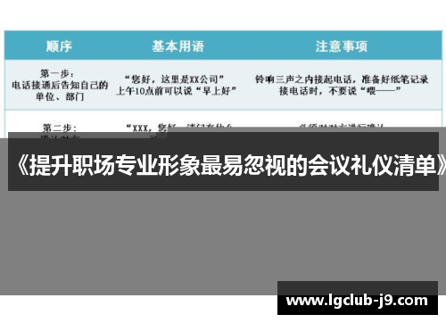 《提升职场专业形象最易忽视的会议礼仪清单》
