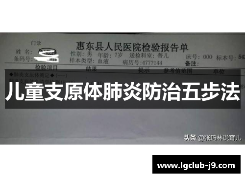 儿童支原体肺炎防治五步法